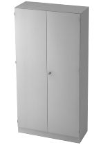 Hammerbacher Büroschrank 6910 SOLIDplus Sockelblende abschließbar 5OH (BxTxH) 100x42x200,4cm SG Weiß/Eiche