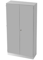 Hammerbacher Büroschrank 6910 SOLIDplus Sockelblende abschließbar 5OH (BxTxH) 100x42x200,4cm SG Weiß/Eiche