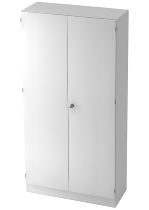 Hammerbacher Büroschrank 6910 SOLIDplus Sockelblende abschließbar 5OH (BxTxH) 100x42x200,4cm SG Weiß/Eiche