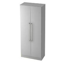 Garderobenschrank 7200 SOLID nicht abschließbar (BxTxH) 80x42x200,4cm Nussbaum/Silber Chromgriff