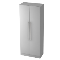 Garderobenschrank 7200 SOLID nicht abschließbar (BxTxH) 80x42x200,4cm Nussbaum/Silber Chromgriff