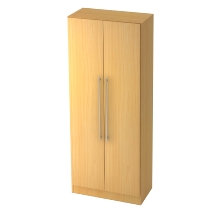 Garderobenschrank 7200 SOLID nicht abschließbar (BxTxH) 80x42x200,4cm Nussbaum/Silber Chromgriff