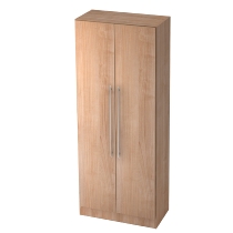 Garderobenschrank 7200 SOLID nicht abschließbar (BxTxH) 80x42x200,4cm Nussbaum/Silber Chromgriff