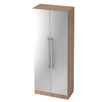 Garderobenschrank 7200 SOLID nicht abschließbar (BxTxH) 80x42x200,4cm Nussbaum/Silber Chromgriff
