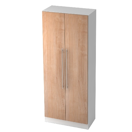Garderobenschrank 7200 SOLID nicht abschließbar (BxTxH) 80x42x200,4cm Nussbaum/Silber Chromgriff