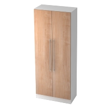 Garderobenschrank 7200 SOLID nicht abschließbar (BxTxH) 80x42x200,4cm Nussbaum/Silber Chromgriff