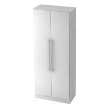 Garderobenschrank 7200 SOLID nicht abschließbar (BxTxH) 80x42x200,4cm Nussbaum/Silber Chromgriff