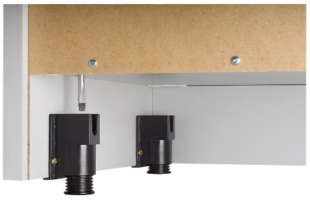 Garderobenschrank 7200 SOLID nicht abschließbar (BxTxH) 80x42x200,4cm Nussbaum/Silber Chromgriff