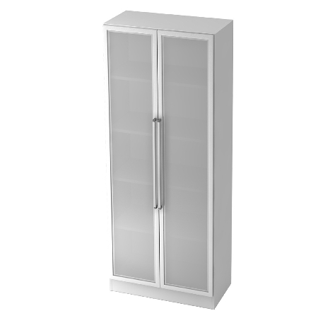 Garderobenschrank 7200 SOLID nicht abschließbar (BxTxH) 80x42x200,4cm Nussbaum/Silber Chromgriff