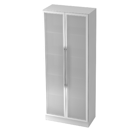 Garderobenschrank 7200 SOLID nicht abschließbar (BxTxH) 80x42x200,4cm Nussbaum/Silber Chromgriff