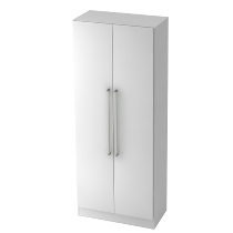 Garderobenschrank 7200 SOLID nicht abschließbar (BxTxH) 80x42x200,4cm Nussbaum/Silber Chromgriff