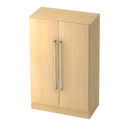 Garderobenschrank 7200 SOLID nicht abschließbar (BxTxH) 80x42x200,4cm Nussbaum/Silber Chromgriff