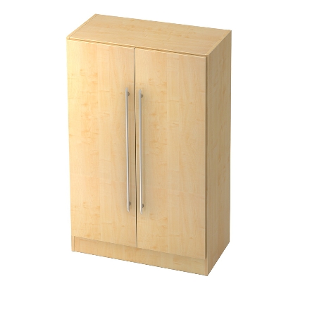 Garderobenschrank 7200 SOLID nicht abschließbar (BxTxH) 80x42x200,4cm Nussbaum/Silber Chromgriff