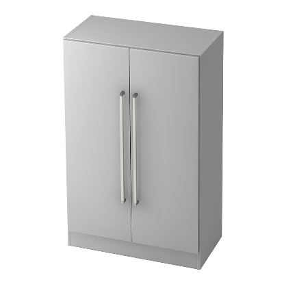 Garderobenschrank 7200 SOLID nicht abschließbar (BxTxH) 80x42x200,4cm Nussbaum/Silber Chromgriff