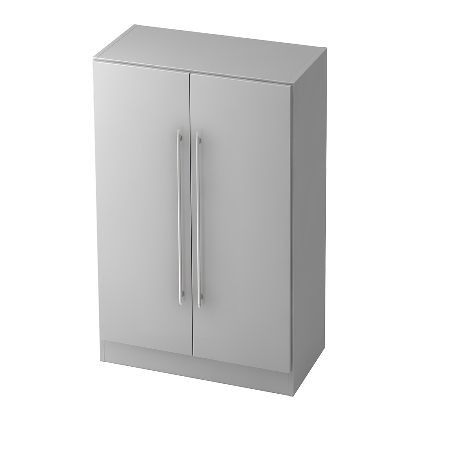 Garderobenschrank 7200 SOLID nicht abschließbar (BxTxH) 80x42x200,4cm Nussbaum/Silber Chromgriff