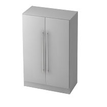 Garderobenschrank 7200 SOLID nicht abschließbar (BxTxH) 80x42x200,4cm Nussbaum/Silber Chromgriff