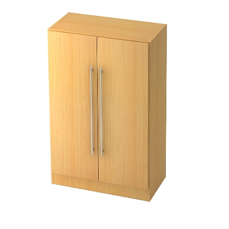 Garderobenschrank 7200 SOLID nicht abschließbar (BxTxH) 80x42x200,4cm Nussbaum/Silber Chromgriff