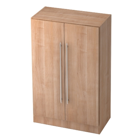 Garderobenschrank 7200 SOLID nicht abschließbar (BxTxH) 80x42x200,4cm Nussbaum/Silber Chromgriff