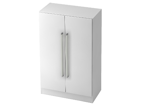 Garderobenschrank 7200 SOLID nicht abschließbar (BxTxH) 80x42x200,4cm Nussbaum/Silber Chromgriff
