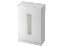 Garderobenschrank 7200 SOLID nicht abschließbar (BxTxH) 80x42x200,4cm Nussbaum/Silber Chromgriff