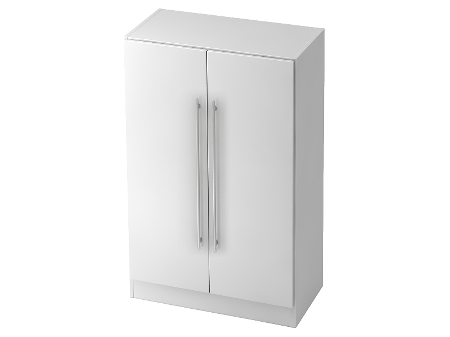Garderobenschrank 7200 SOLID nicht abschließbar (BxTxH) 80x42x200,4cm Nussbaum/Silber Chromgriff