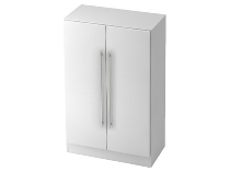 Garderobenschrank 7200 SOLID nicht abschließbar (BxTxH) 80x42x200,4cm Nussbaum/Silber Chromgriff