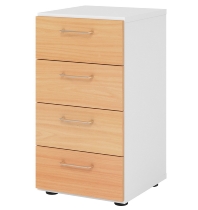 Hammerbacher Schubladenschrank 938S4 Advanced 9 Regal 3OH 4 Schübe +1 Ordnerhöhe (BxTxH) 80x41,7x110cm Graphit/Asteiche