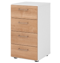 Hammerbacher Schubladenschrank 938S4 Advanced 9 Regal 3OH 4 Schübe +1 Ordnerhöhe (BxTxH) 80x41,7x110cm Graphit/Asteiche