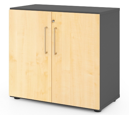 Hammerbacher Flügeltürenschrank 938T3 Advanced 9 "Klick" 3OH (BxTxH) 80x41,7x110cm Graphit/Grau