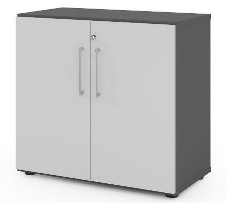 Hammerbacher Flügeltürenschrank 938T3 Advanced 9 "Klick" 3OH (BxTxH) 80x41,7x110cm Graphit/Grau