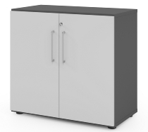 Hammerbacher Flügeltürenschrank 968T6 Advanced 9 "Klick" 6OH (BxTxH) 80x41,7x215,6cm Weiß/Beton