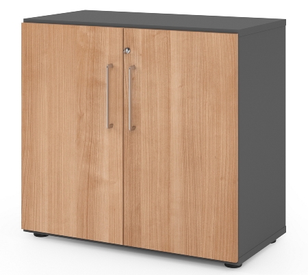 Hammerbacher Flügeltürenschrank 968T6 Advanced 9 "Klick" 6OH (BxTxH) 80x41,7x215,6cm Weiß/Beton