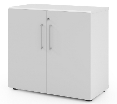 Hammerbacher Flügeltürenschrank 968T6 Advanced 9 "Klick" 6OH (BxTxH) 80x41,7x215,6cm Weiß/Beton