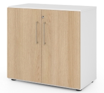 Hammerbacher Flügeltürenschrank 968T6 Advanced 9 "Klick" 6OH (BxTxH) 80x41,7x215,6cm Weiß/Beton