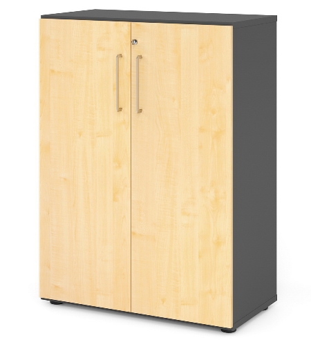 Hammerbacher Flügeltürenschrank 938T3 Advanced 9 "Klick" 3OH (BxTxH) 80x41,7x110cm Graphit/Grau