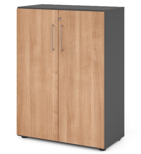 Hammerbacher Flügeltürenschrank 938T3 Advanced 9 "Klick" 3OH (BxTxH) 80x41,7x110cm Graphit/Grau