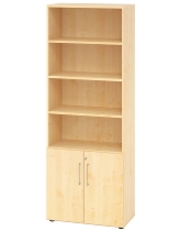 Hammerbacher Kombischrank 968T2 Advanced 9 Regal 6OH Tür 2OH Regal 4OH (BxTxH) 80x42x215,6cm Weiß/Asteiche