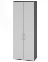 Hammerbacher Flügeltürenschrank 968T6 Advanced 9 "Klick" 6OH (BxTxH) 80x41,7x215,6cm Weiß/Beton