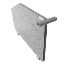 Hammerbacher Akustik-Mittelwand ARS1 für Tische 80cm tief (TxH) 73,5x50cm grau-meliert