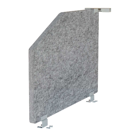 Hammerbacher Akustik-Mittelwand ARS1 für Tische 80cm tief (TxH) 73,5x50cm grau-meliert