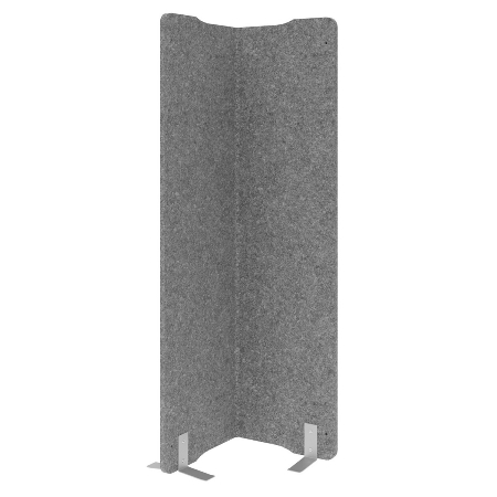 Hammerbacher ASWF1810/5 Akustikstellwand eckig (BxTxH) 100x2,5x180cm grau-meliert