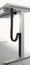 Kabelkette CKVL vertikal für Tische 60-130cm Höhe Kunststoff Schwarz