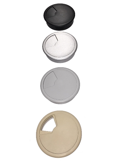 Kabeldurchlass Ø60 mm je 1 links-rechts+mitte, Beige