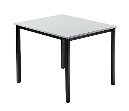 Besprechnungstisch Serie D (BxTxH) 160x80x72cm Quadratfüße 35x35mm Schwarz Tischplatte Buche