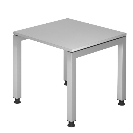Hammerbacher Winkel-Schreibtisch 90° Serie JS82 U-Fuß eckig (BxTxH) 200x120/80x68-76cm Buche