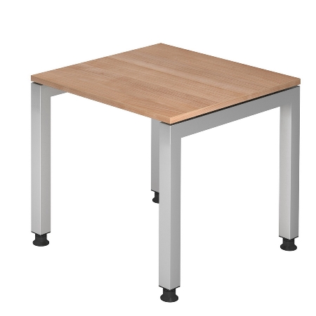 Hammerbacher Winkel-Schreibtisch 90° Serie JS82 U-Fuß eckig (BxTxH) 200x120/80x68-76cm Buche