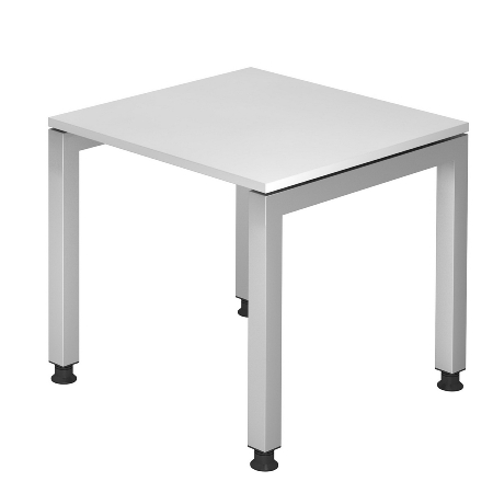 Hammerbacher Winkel-Schreibtisch 90° Serie JS82 U-Fuß eckig (BxTxH) 200x120/80x68-76cm Buche