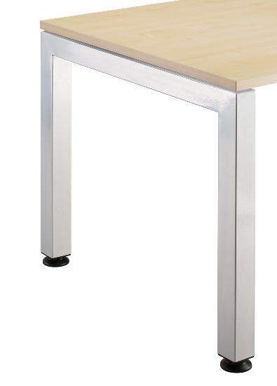 Hammerbacher Winkel-Schreibtisch 90° Serie JS82 U-Fuß eckig (BxTxH) 200x120/80x68-76cm Buche