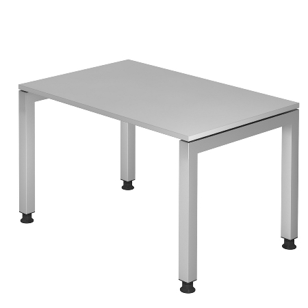 Hammerbacher Winkel-Schreibtisch 90° Serie JS82 U-Fuß eckig (BxTxH) 200x120/80x68-76cm Buche