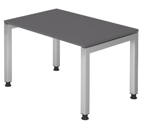 Hammerbacher Winkel-Schreibtisch 90° Serie JS82 U-Fuß eckig (BxTxH) 200x120/80x68-76cm Buche